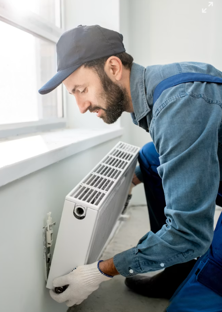 HVAC technician at work